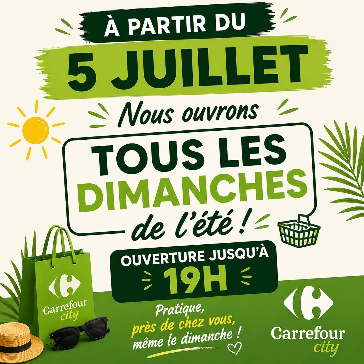 Nouveau : ouvert tous les dimanches d'été, jusqu'à 19h