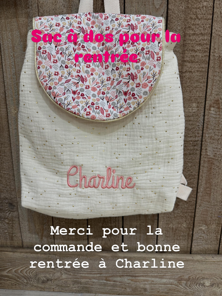  Nouveauté : le sac à dos de rentrée personnalisé, cousu main