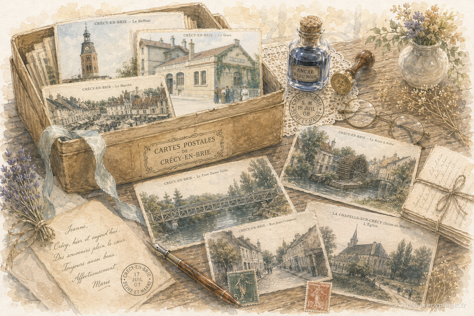 Les cartes postales : des souvenirs qui racontent Crécy