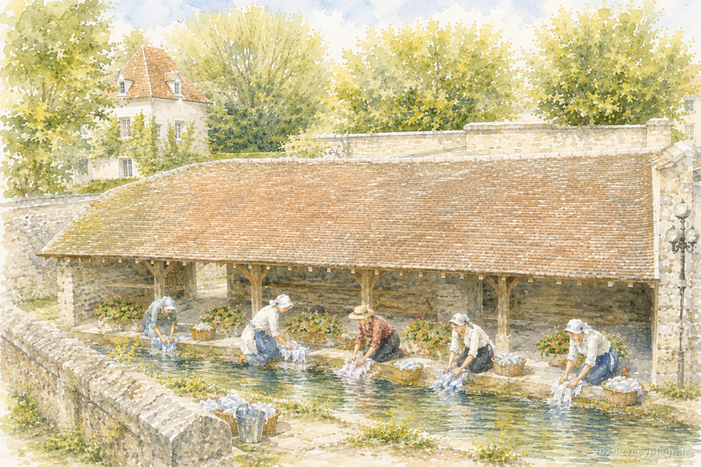 Les lavandières de Crécy : quand la rivière devenait le grand lavoir du village