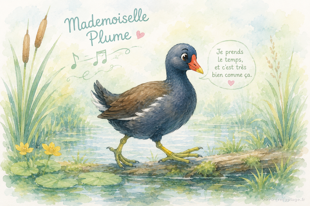 Mademoiselle Plume, la poule d’eau qui détestait être pressée