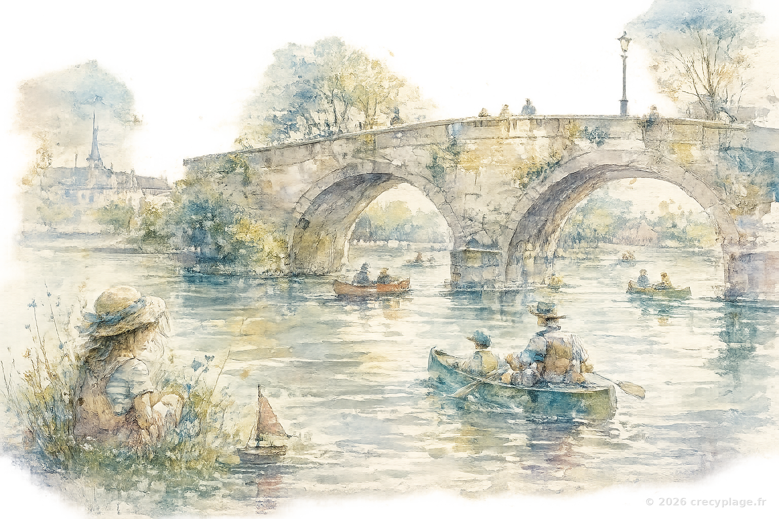 Le vieux pont qui comptait les canoës